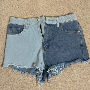 Two Colored jean Shorts